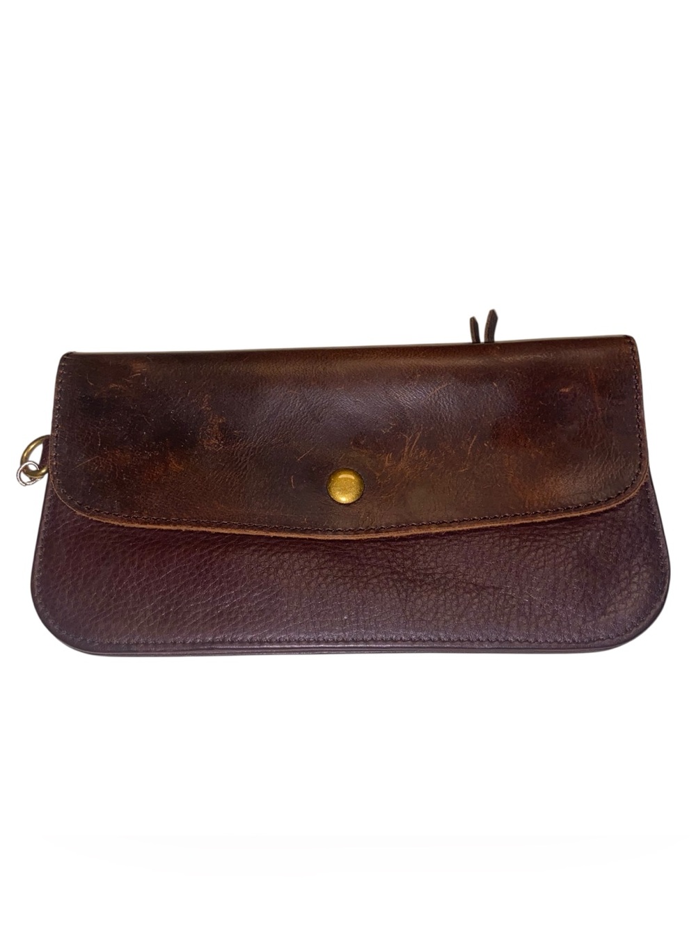 Osgoode Marley Wallet Brown Leather RFID Zipper coin Rustic Classic 8”X4”
